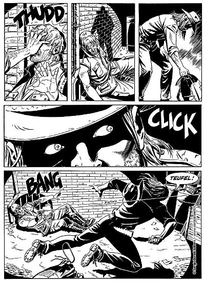Una tavola da "Mister No ritorna", Mister No - Le nuove avventure n.1.