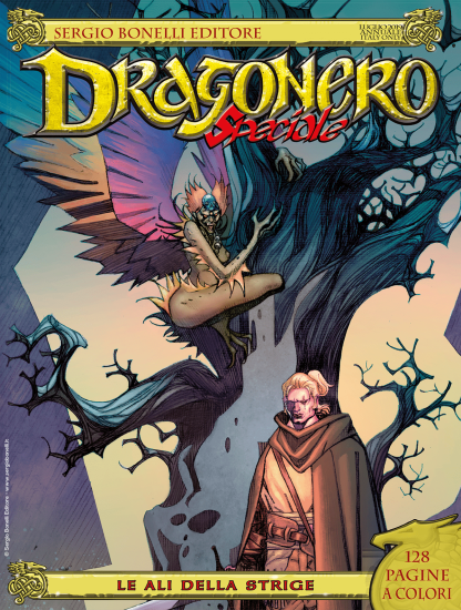 La copertina dello Speciale Dragonero n.6 "Le ali della strige", realizzata da Nicola Mari con i colori di Barbara Ciardo