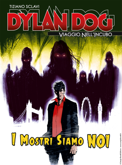 La copertina inedita di Dylan Dog. Viaggio nell'Incubo n.6 "I mostri siamo noi", realizzata da Davide Furnò.