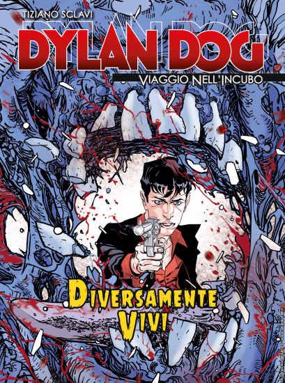 La copertina inedita di Dylan Dog. Viaggio nell'Incubo n.7 "Diversamente vivi", realizzata da Carmine Di GIandomenico.