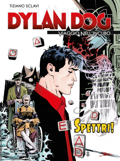 La copertina inedita di Dylan Dog. Viaggio nell'Incubo n.9 "Spettri!", realizzata da Lola Airaghi.