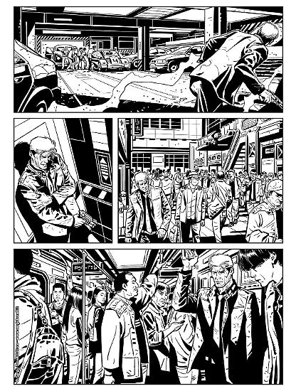 Una tavola in anteprima dalla prossima saga dell'Agente Alfa. Sceneggiatura di Michele Medda, disegni di Sergio Giardo