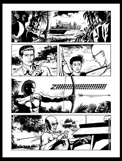 Una tavola in anteprima dalla prossima saga dell'Agente Alfa. Sceneggiatura di Bepi Vigna, disegni di Sergio Giardo