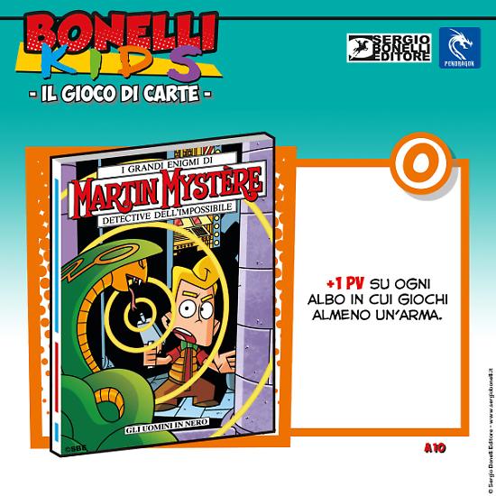 Una "Carta Albo" che riproduce in versione Bonelli Kid alcune delle più mitiche copertine di Martin Mystère!