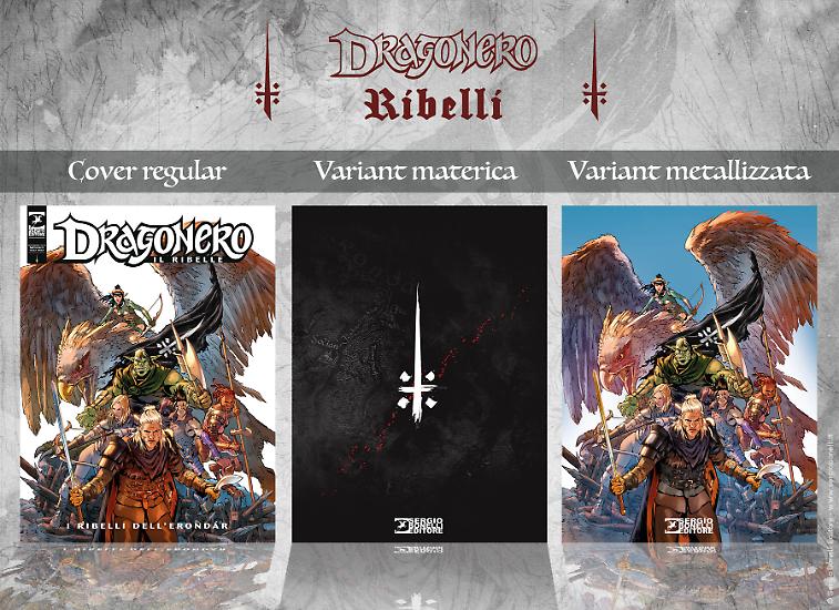 I tre albi che si trovano nella Dragonero Ribelli Box.