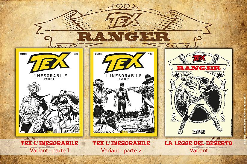 I tre albi che si trovano nel Tex Ranger Box.