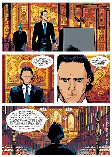 Una tavola di Gigi Cavenago da "Dylan Dog. I racconti di domani - Il libro impossibile". Testi di Tiziano Sclavi. In anteprima a Lucca Comics & Games.