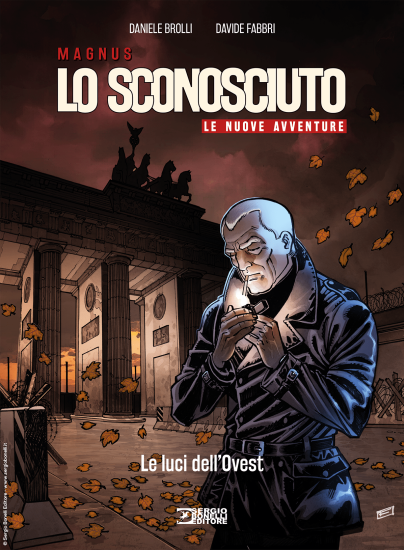 La copertina di Lo Sconosciuto. Le Nuove Avventure "Le luci dell'Ovest", realizzata da Davide Fabbri.