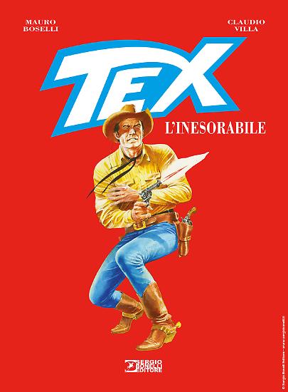 La copertina di Claudio Villa per "Tex l'inesorabile". In anteprima a Lucca Comics & Games 2019.