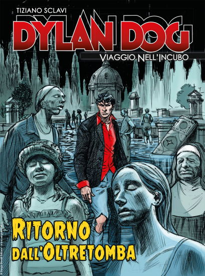 La copertina inedita di Dylan Dog. Viaggio nell'Incubo n.18 "Ritorno dall'Oltretomba", realizzata da Carlo Ambrosini.