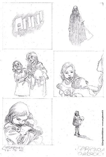 Una matita di Alessio Fortunato per "L'amica mortale", Dampyr n.236. Testi di Giorgio Giusfredi.