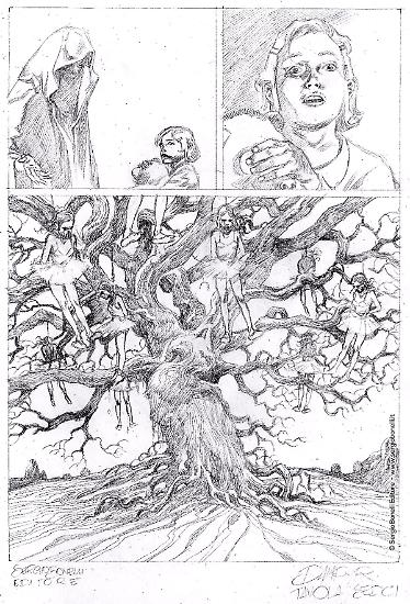 Una matita di Alessio Fortunato per "L'amica mortale", Dampyr n.236. Testi di Giorgio Giusfredi.