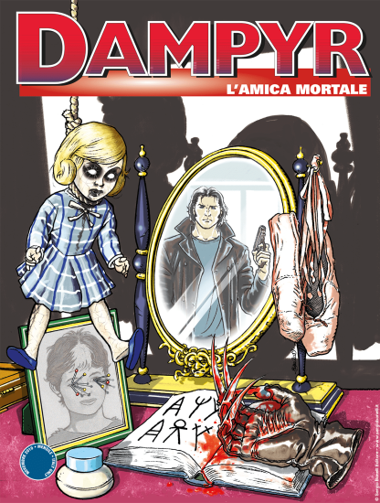 La copertina della versione da edicola di "L'amica mortale", Dampyr n.236.