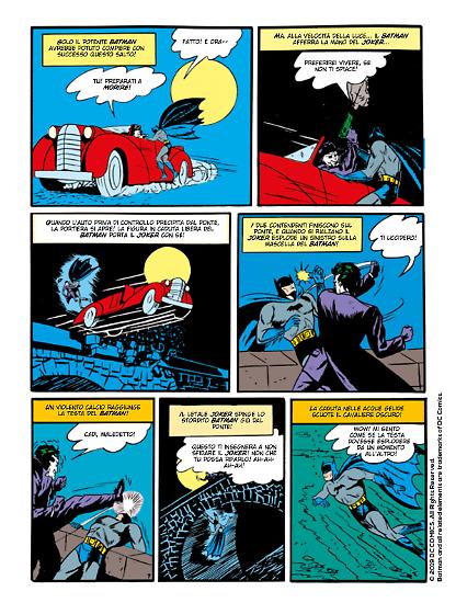 Una tavola de "Il Joker", testi di Bill Finger, disegni di Bob Kane.