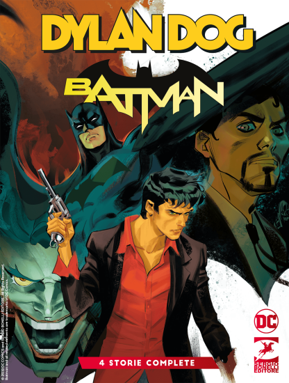 La copertina di Dylan Dog/Batman, illustrata da Emiliano Mammucari.