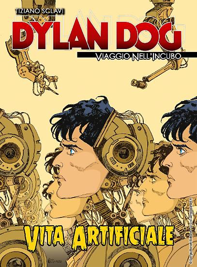 La copertina inedita di Dylan Dog. Viaggio nell'Incubo n.22 "Vita artificiale", realizzata da Sergio Gerasi.