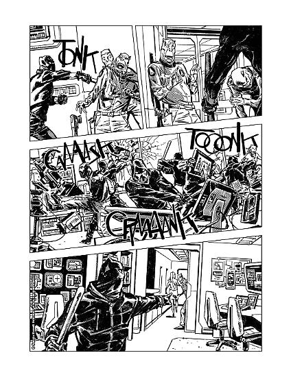 Anteprima Nathan Never 2020 - Tavola realizzata da Massimiliano Bergamo.