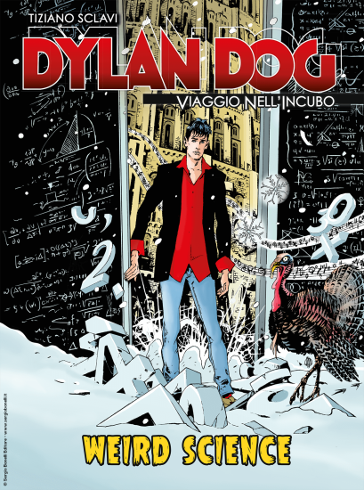 La copertina inedita di Dylan Dog. Viaggio nell'Incubo n.28 "Weird science", realizzata da Lola Airaghi.
