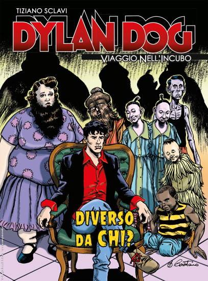 La copertina inedita di Dylan Dog. Viaggio nell'Incubo n.31 "Diverso da chi?", realizzata da Giampiero Casertano.