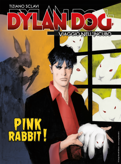 La copertina inedita di Dylan Dog. Viaggio nell'Incubo n.34 "Pink Rabbit!", realizzata da Corrado Roi.