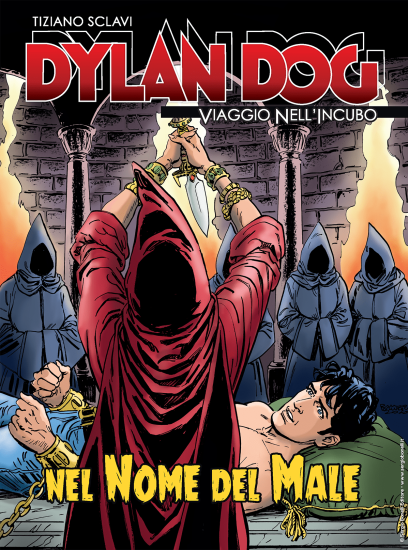 La copertina inedita di Dylan Dog. Viaggio nell'Incubo n.35 "Nel nome del male", realizzata da Bruno Brindisi.