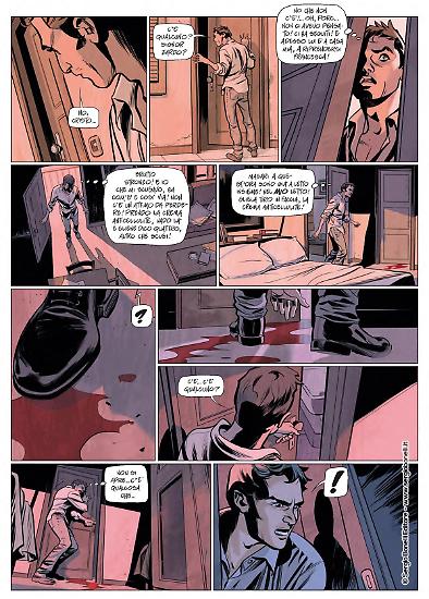 Una tavola di Emiliano Mammucari da "Zardo". Testi di Tiziano Sclavi, colori di Luca Saponti.