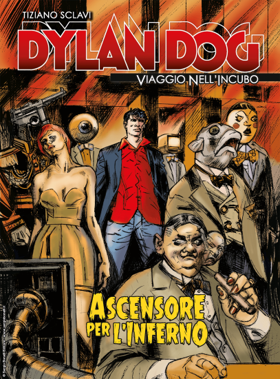 La copertina inedita di Dylan Dog. Viaggio nell'Incubo n.38 "Ascensore per l'inferno", realizzata da Carlo Ambrosini.