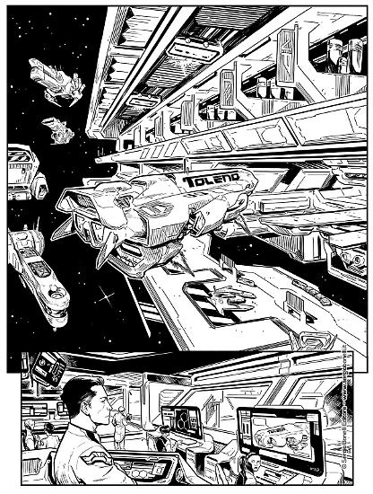 La versione definitiva della tavola Ivan Fiorelli per "La prossima vittima", Nathan Never n.347.
