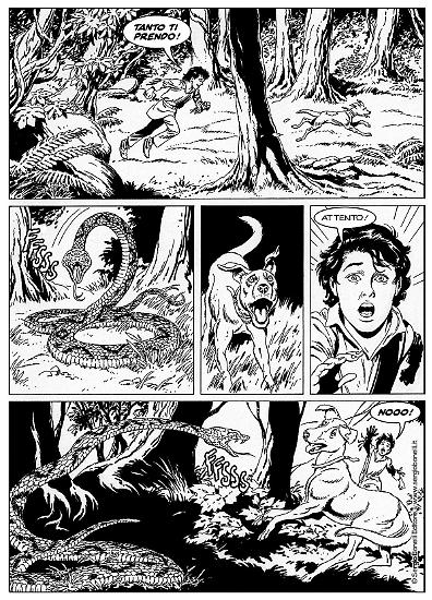 Una tavola di "Kandrax!", Zagor n.660. Testi di Claudio Chiaverotti, disegni di Marco Torricelli.