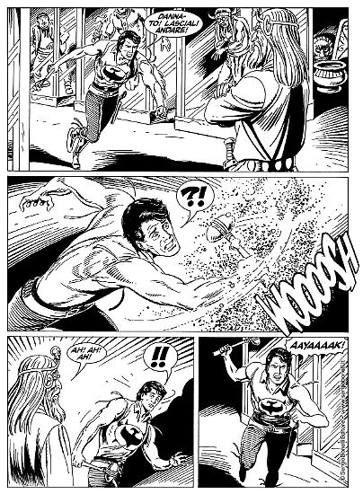 Una tavola di "Passato e futuro", Zagor n.661. Testi di Claudio Chiaverotti, disegni di Marco Torricelli.
