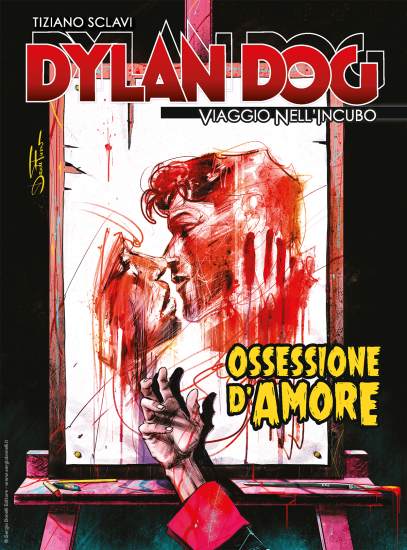 La copertina inedita di Dylan Dog. Viaggio nell'Incubo n.56 "Ossessione d'amore", realizzata da Davide Furnò.
