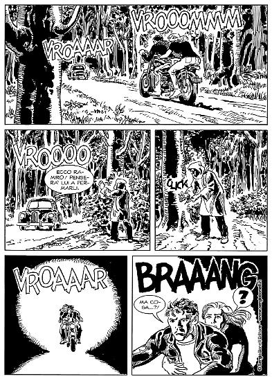 Una tavola di Roberto Diso e Massimo Cipriani da "L'ultimo inganno", Mister No Le Nuove Avventure n.14. Testi di Luigi Mignacco e Michele Masiero.