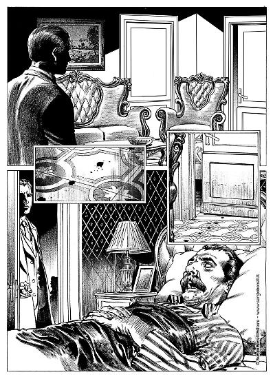 Una tavola di Daniele Bigliardo da "Il commissario Ricciardi. Per mano mia".