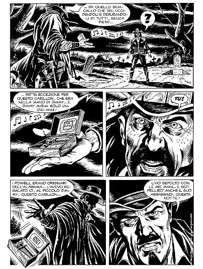 Una tavola di Alessandro Piccinelli da "I tre fratelli Bill", Maxi Tex n.27. Testi di Mauro Boselli.