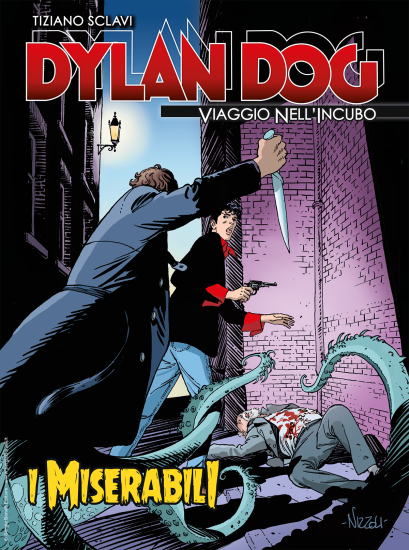 La copertina inedita di Dylan Dog. Viaggio nell'Incubo n.63 "I Miserabili", realizzata da Marco Nizzoli.