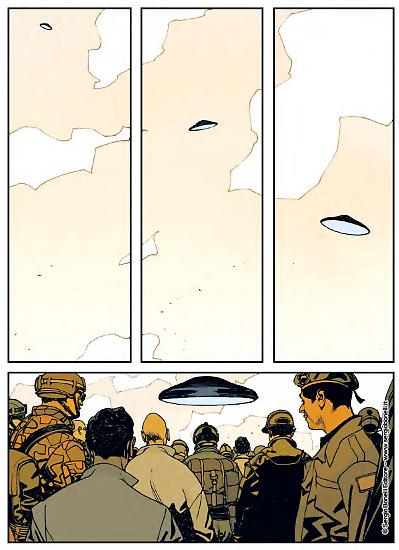 Una tavola di Nicola Mari da "Dylan Dog. I racconti di domani - Della morte e del cielo". Testi di Tiziano Sclavi.