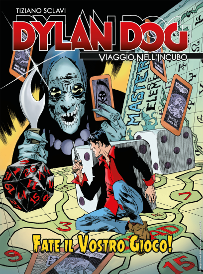 La copertina inedita di Dylan Dog. Viaggio nell'Incubo n.70 "Fate il vostro gioco!", realizzata da Raul Cestaro.