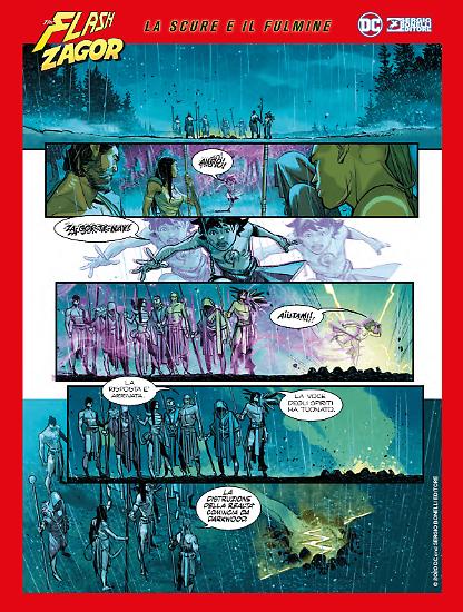 Flash/Zagor. La Scure e il Fulmine, testi di Giovanni Masi & Mauro Uzzeo, disegni di Davide Gianfelice con i colori di Luca Saponti.