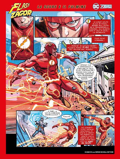Flash/Zagor. La Scure e il Fulmine, testi di Giovanni Masi & Mauro Uzzeo, disegni di Davide Gianfelice con i colori di Luca Saponti.
