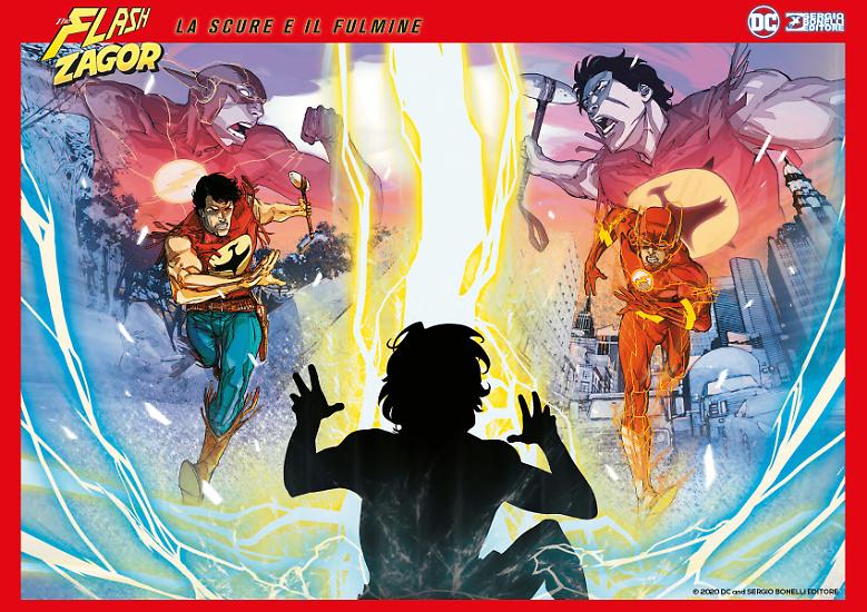 L'illustrazione per la copertina doppia di "Flash e Zagor. La Scure e il Fulmine" di Carmine Di Giandomenico