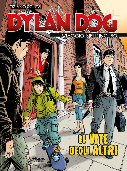 La copertina inedita di Dylan Dog. Viaggio nell'Incubo n.75 "Le vite degli altri", realizzata da Bruno Brindisi.