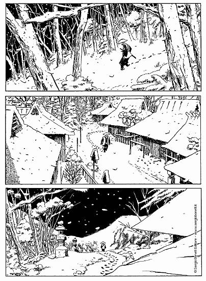 Una tavola di Andrea Accardi da "Chanbara. La redenzione del samurai". Testi di Roberto Recchioni.