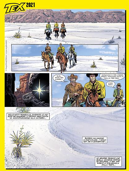 Anteprima 2021 - Tex Romanzo a fumetti. Tavola di Alfonso Font, colori di Matteo Vattani