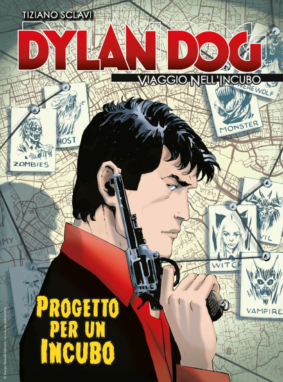 La copertina inedita di Dylan Dog. Viaggio nell'Incubo n.79 "Progetto per un incubo", realizzata da Lola Airaghi.