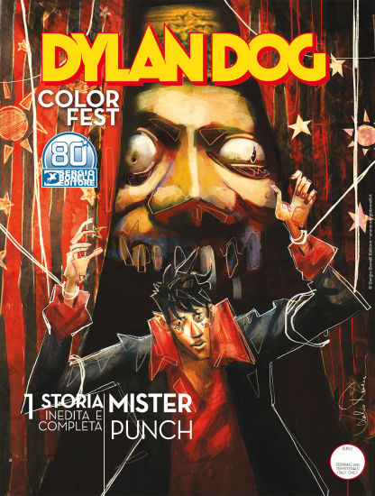 La copertina di Giulio Rincione da "Mister Punch", Dylan Dog Color Fest n. 36.