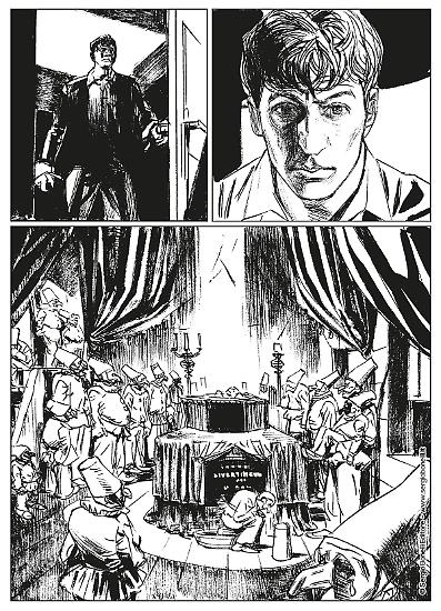Una tavola di Carlo Ambrosini da "I padroni del nulla", Dylan Dog n. 413.