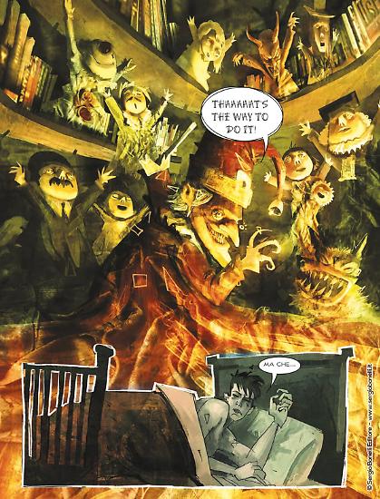 Una tavola di Giulio Rincione da "Mister Punch", Dylan Dog Color Fest n. 36. Testi di Giovanni De Feo.