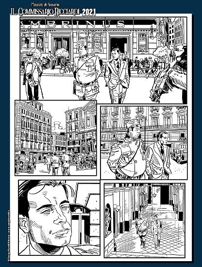 Il Commissario Ricciardi 2021 - Anime di vetro, disegni di Luigi Siniscalchi.