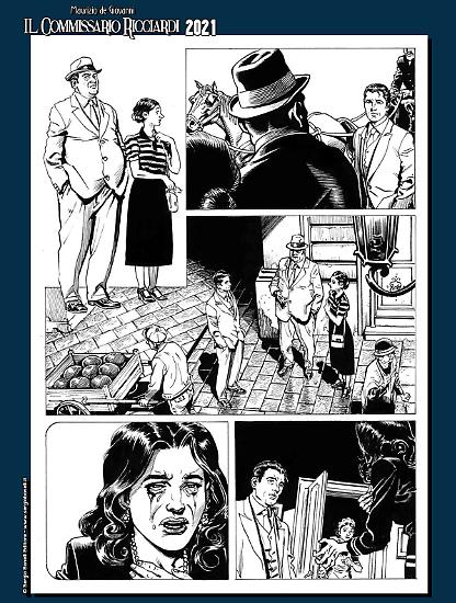 Il Commissario Ricciardi 2021 - Il pianto dell'alba, disegni di Daniele Bigliardo.