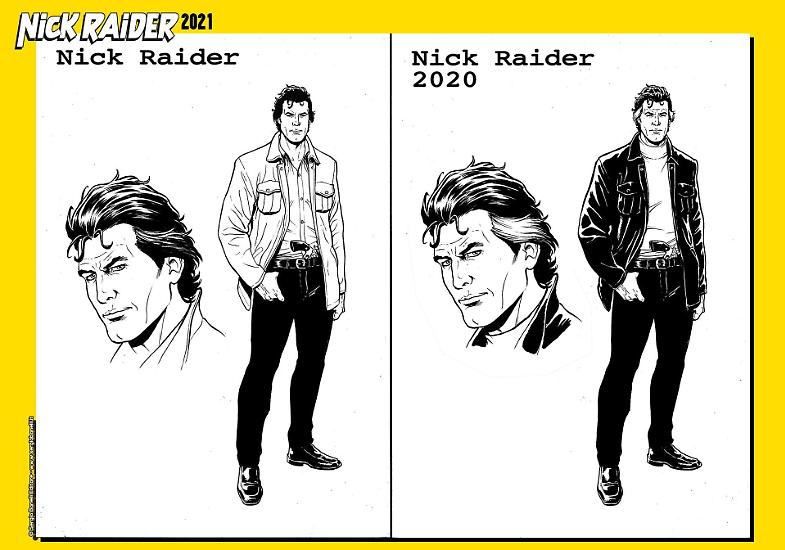 Nick Raider 2021 - Studio per il personaggio di Nick Raider realizzato da Rosario Raho